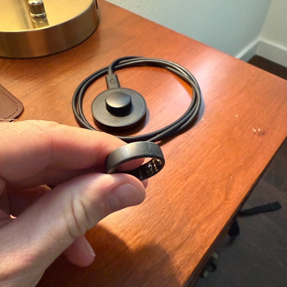 Oura Black Ring with Charging Cable Size 13